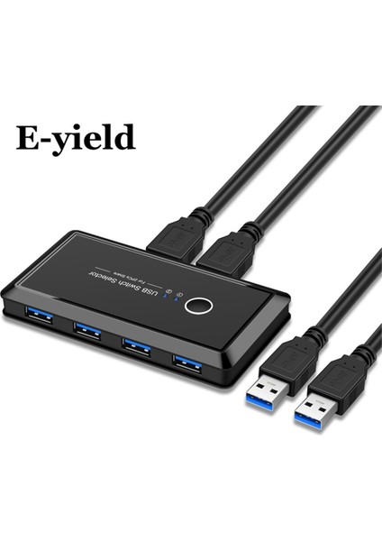 Bilgisayar Anahtarlayıcı Bilgisayar Paylaşımı Yazıcı Usb3.0 Switch Çok Işlevli Uygun Adaptörde 4 Out 2 (Yurt Dışından) indirimleri