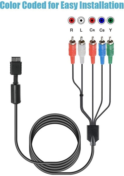 Ps2/ps3/ps3 Için Ypbpr Slim Hdtv&#39;ye Hazır Tv Hd Bileşeni Av Kablosu 5 Telli 6ft Siyah (Yurt Dışından) modelleri
