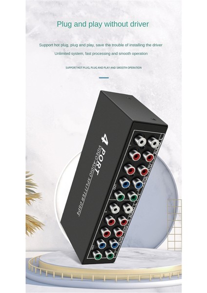 Av Bileşen Video Audio Splitter 1 In 4 Out, 4-Yollu Rca/ypbpr Bileşen Video L/r Ses Av Av Av Splıther DVD Hdtv Abd Fişi (Yurt Dışından) fırsatları