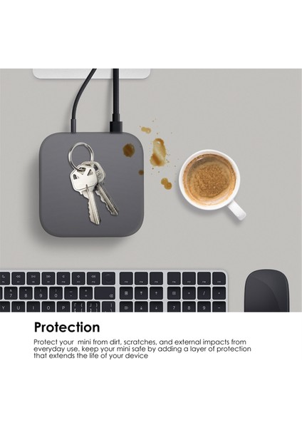 Apple Mac Mini M4/m4 Pro Fall Anti-Fall Silikon Silikon Için Koruyucu Kapak Kılıfı Mac M4/m4 Pro Aksesuarları B Için Koruyucu Kılıf (Yurt Dışından) fiyatları