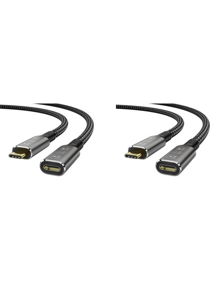 2x Usb4 8k Kablo 0.8m Thunderbolt 4 Uyumlu USB 4 Tip-C Erkek-Kadın Uzantısı Ultra Hd 8K@60Hz 100W 40GBPS (Yurt Dışından) fiyatları