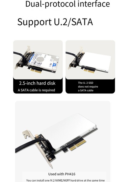 U.2 Ssd-Pcıe4.0 Yükseltici Kartı Pcı Express 4.0 X4 X8 X16 SFF-8639 Windows8/10/linux Için Genişletme Kartı (Yurt Dışından) indirimleri