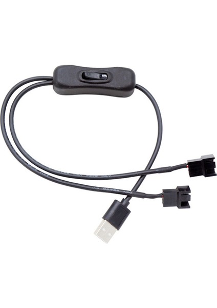 USB Ila 3 Pimli / 4 Pimli Pwm 5V USB Kılıf Fan Güç Adaptör Kablo Kılıfı Fan Adaptör Kablosu Kapalı Anahtar (Yurt Dışından)