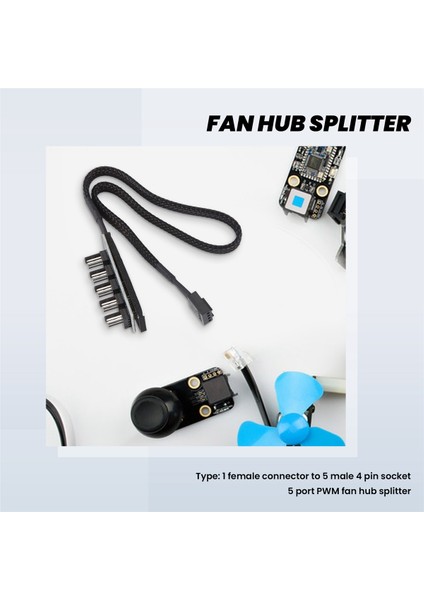 Ana Bilgisayar Pc Soğutucu Fan Güç Kablosu 1 Dişi - 5 Erkek 4pin Soket Fan Hub 4pin Pwm Soğutma Fanı Için (Yurt Dışından) fiyatları