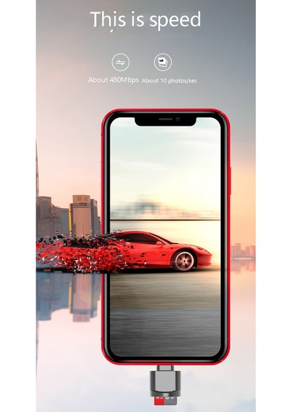 Mikro Sd Harici Otg Bellek Adaptörü Için Kart Okuyucu Mini Ios 13 Için Kart Okuyucu 14 iPhone 12/mini/pro Max Gold (Yurt Dışından) modelleri