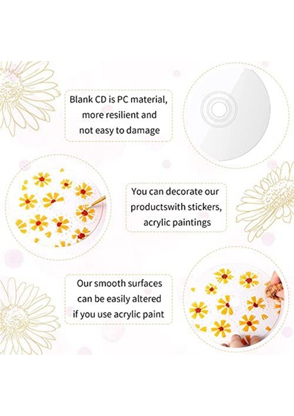 Dekorasyon Için Boş Cd&#39;ler Için Temiz Cd&#39;ler Dıy Estetik Duvar CD Oda Dekoru Şeffaf Duvar Cds El Sanatları (50 Pc) (Yurt Dışından) fırsatları