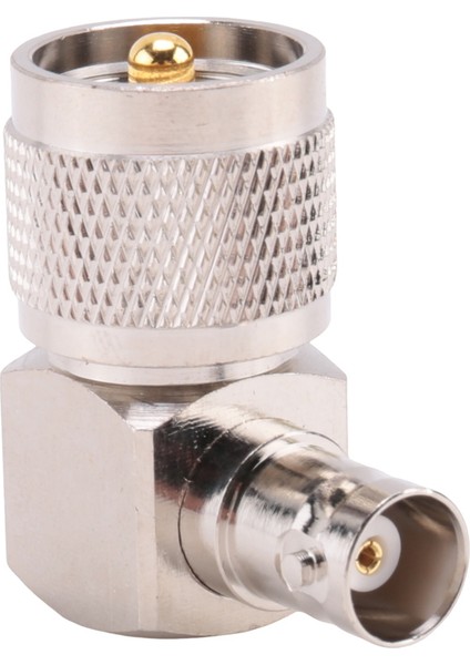 3x Uhf PL259 PL-259 Erkek To Bnc Kadın Sağ Açısı Rf Adaptör Konnektörü, Gümüş (Yurt Dışından) fiyatları