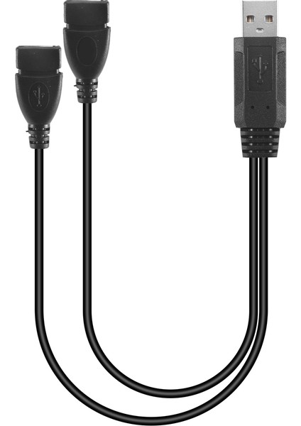 USB 2.0 Erkek Ila 2 Çift USB Dişi Jack Y Splitter Hub Güç Kablosu Adaptör Kablosu (Yurt Dışından) modelleri