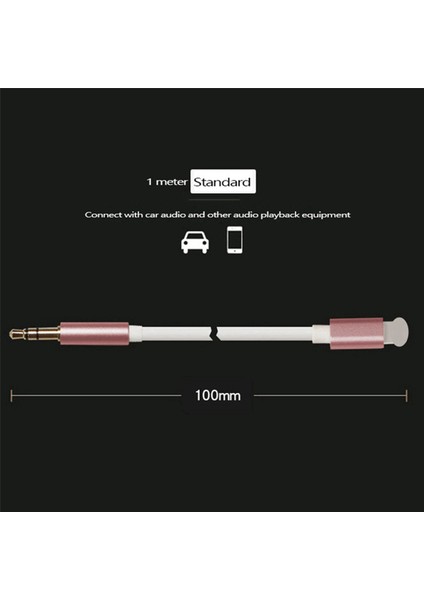 Iphone Aux Cord Aux Aux Kablosu Araba Apple Için Iphone5 ve Üst Modeller ve Ipad-Rose Gold Için 3,5 mm Aux Kablosu (Yurt Dışından) fırsatları