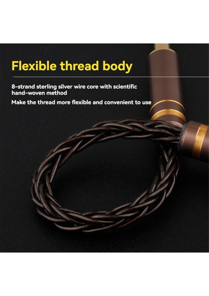 Hıfı Dengeli Ses Kablosu 8 Çekirdekli Kulaklık Adaptör Kablosu 3.5mm Erkek-Kadın Aux Jack Adaptör Kablosu B (Yurt Dışından) fırsatları