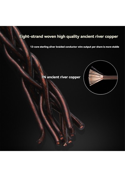 Hıfı Dengeli Ses Kablosu 8 Çekirdekli Kulaklık Adaptör Kablosu 3.5mm Erkek-Kadın Aux Jack Adaptör Kablosu B (Yurt Dışından) indirimleri