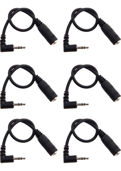 6pcs 2.5mm (Erkek) Ila 3,5 mm (Dişi) Stereo Ses Jak Adaptörü (Yurt Dışından)