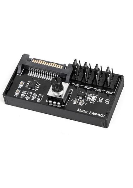 Pwm Fan Hız Denetleyicisi Yüksek Güçlü Sata Dc Power 4pin Fan Valisi Nas Sunucu Fan Hız Kontrolü 4 Yollu Pwm Fan Valisi (Yurt Dışından)