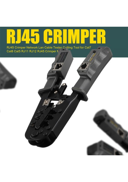 RJ45 Crıtper Neted Lan Kablo Tester Kesme Araçı Cat7 Cat6 Cat5 RJ11 RJ12 RJ45 Kısa Metal Klip (Yurt Dışından) fırsatları