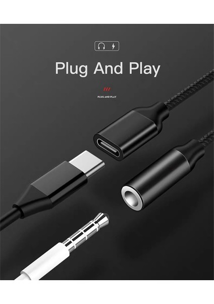 3x Tip C Ila 3.5mm Şarj Ses Adaptörü 2 Arada 1 USB C Splitter Kulaklık Aux Audio Kablosu Huawei Akıllı Telefon Ayrıcı (Yurt Dışından) fırsatları