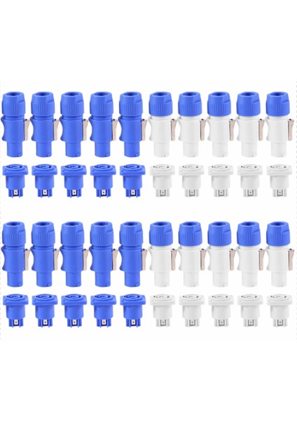 20SET Powercon Tip A NAC3FCA+NAC3MPA-1 Şasi Fiş Paneli Adaptörü (Yurt Dışından)