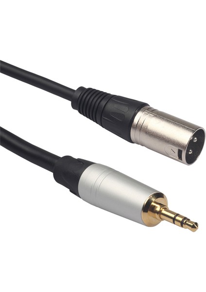 3,5mm Stereo Jack Fiş Ses Kablosu 3.5mm Stereo Jack Fişine 3 Pin Xlr Erkek Mikrofon Ses Kablosu Kablosu Adaptörü 0.3m (Yurt Dışından) fırsatları