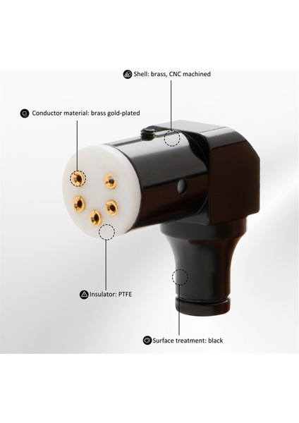 Hıfı Vinil Lp Phono 5pin Din Fişi 90 Degree Seat Amp Audıo Tonearm Hattı Tonearm Hat Sinyal Kablosu Için Din Din (Yurt Dışından) fırsatları