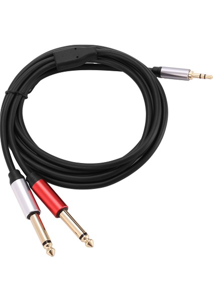 3,5 mm - Çift 6,5 mm Adaptör Jakı Ses Kablosu 3.5 Ila 6.5 Aux Kordon 3.5 Gitar Mikser Amplifikatör Bas Için Jack Splitter (Yurt Dışından) modelleri
