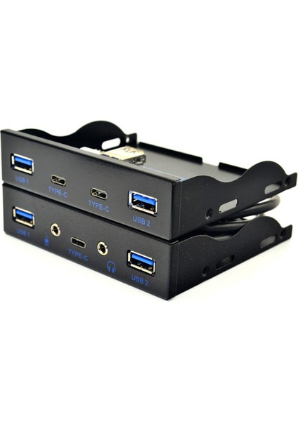 USB Hub 5 Bağlantı Noktası USB 3.1 Tip-C USB 3.0 Ön Panel Hd Ses 3.5mm Kulaklık Jakı Mikrofon Genişleme Adaptörü Masaüstü 3.5inch (Yurt Dışından) indirimleri