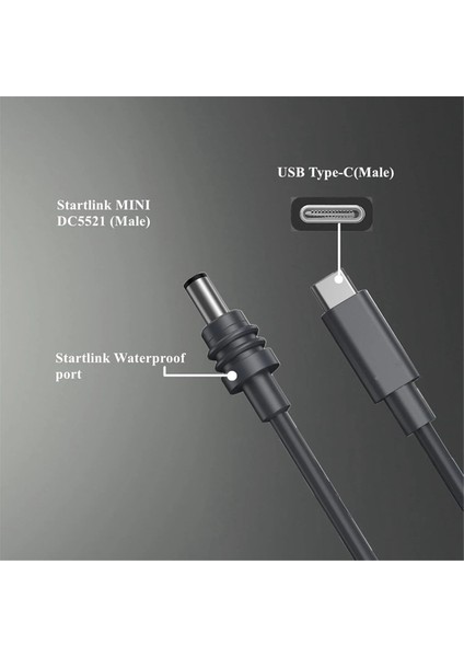 Starlink Space-X Mini Usbc-D Kablo Su Geçirmez Aşırı Yük Kravalı Kısa Devre Koruma Spx Mini-C-Dc Kablosu, A (Yurt Dışından) fiyatları