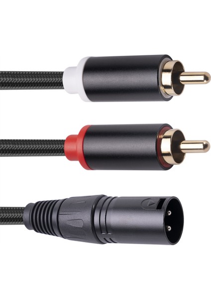 3x Xlr - Çift Rca Audio Kablosu A1 Xlr Erkek 3 Pin - Çift Rca Erkek Fişi Stereo Ses Amplifikatör Karıştırma Av Kablosu 1m (Yurt Dışından) modelleri