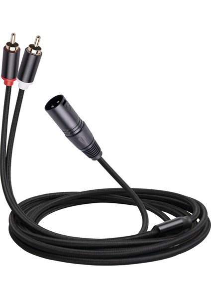 3x Xlr - Çift Rca Audio Kablosu A1 Xlr Erkek 3 Pin - Çift Rca Erkek Fişi Stereo Ses Amplifikatör Karıştırma Av Kablosu 1m (Yurt Dışından) fırsatları