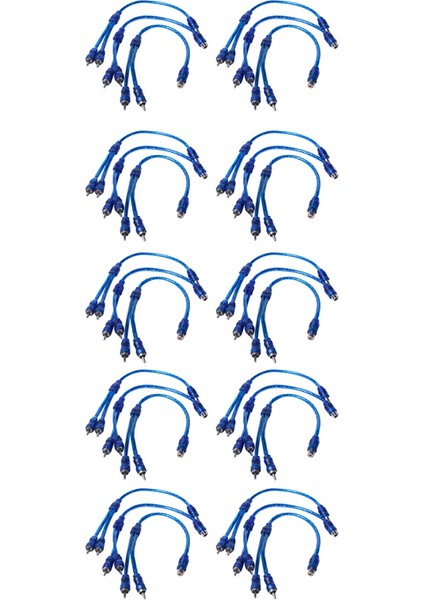 1 Rca Dişi Için 2 Rca Erkek Adaptör Ayırıcı Kablosu Için 30 Adet Ses Bağlantısı (Yurt Dışından)