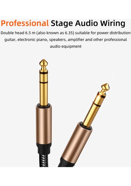 6.5mm Jack Ses Kablosu Gitar Mikser Amplifikatörü Için Örgülü 1.8m Jack Cord Erkek - Erkek Aux Kablosu (Yurt Dışından) fiyatları