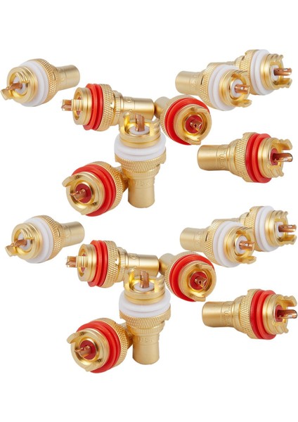 16 x Cmc Altın Kaplama Rca Fono Şasi Yuvaları Kadın Profesyonel Amp Hifi Rca Socket Altın Kaplama Lotus Kadın Koltuk (Yurt Dışından)