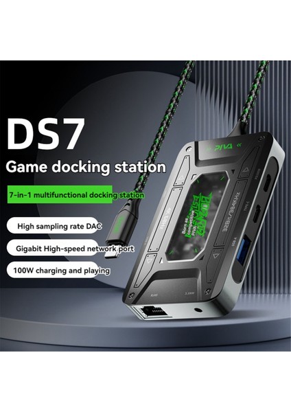 Piva Ses Adaptörü Tip C Dock Istasyonu Evrensel Kulaklık Dönüştürücü USB Dönüştürücü Tablet Veri Desteği Hızlı Şarj Ds7 (Yurt Dışından) fiyatları