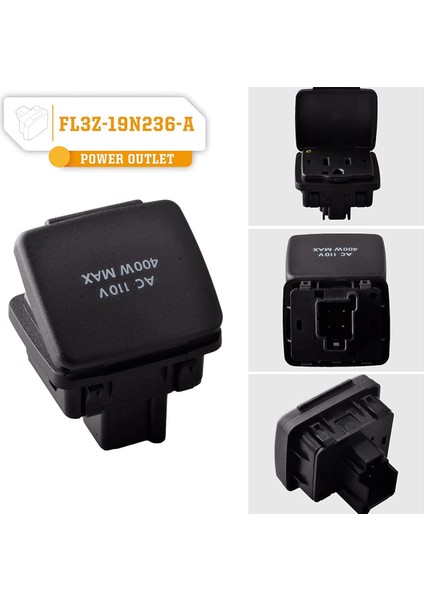 Ford F150 2015-2016 F250/F350 2017 Arka Güç Sokağı FL3Z19N236A Için Arka Koltuk 12V Güç Çıkışı (Yurt Dışından) fırsatları