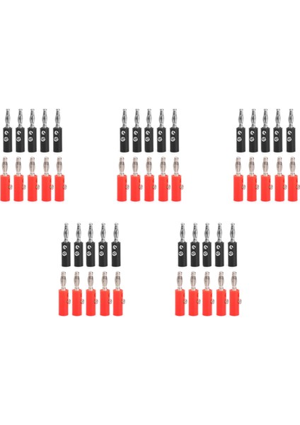4mm Yalıtımlı Muz Fişleri Konektörler Jack Yeni 50PCS Kırmızı + Siyah (Yurt Dışından)