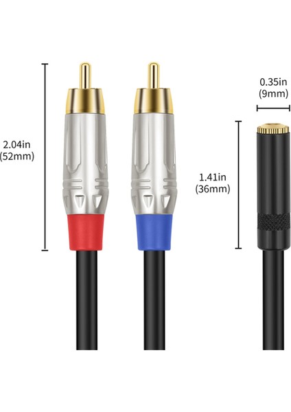 3,5mm - 2rca Ses Kablosu Kadın - Erkek Y 2rca Sonratıcı Telefon Için 3.5mm Adaptör Ev Sineması Amplifikatörleri Hoparlör Stereo (Yurt Dışından) fiyatları