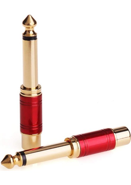 2pcs 6.35MM 1/4 Inç Erkek Mono Ts - Rca Kadın Bağlantı Bağlantı Ses Adaptörü Rca Lotus Kablosu Subwoofer Kablosu (Yurt Dışından) fiyatları