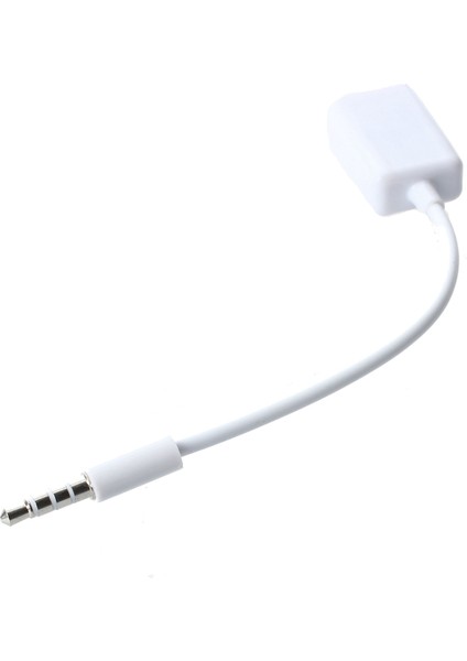 3x Araba Mp3 3.5mm Erkek Aux Audio Plug Jack - USB 2.0 Dişi Dönüştürücü Kablo Kablosu Beyaz (Yurt Dışından) modelleri