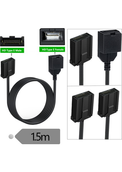 1.5m HDMI Uyumlu E Tipi Erkekten Erkek Araba Hdtv Ses ve Video Iletim Kablosu Için Kilit Uzatma Kablosu (Yurt Dışından) fiyatları