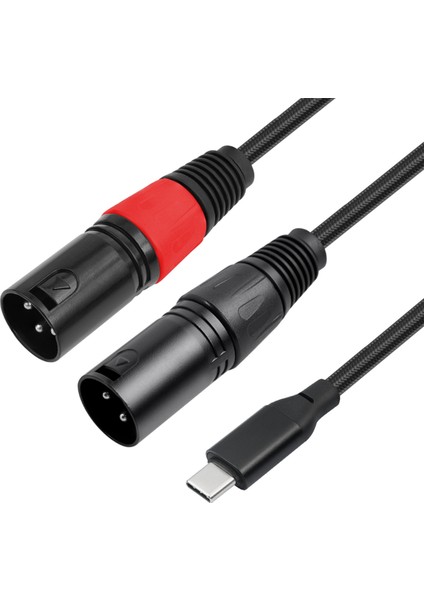 Hoparlör Amplifikatör Mikseri 200CM Için Çift Xlr Erkek Çıkışına Bochara Tip C Girişi (Yurt Dışından)