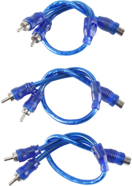 1 Rca Dişi Için 2 Rca Erkek Adaptör Ayırıcı Kablosu Için 3 Adet Ses Bağlantısı (Yurt Dışından)