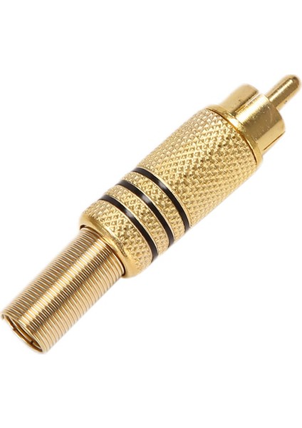 50PCS Altın Tonu Erkek Rca Fiş Ses Konnektörü Metal Yay Adaptörü (Yurt Dışından) fırsatları
