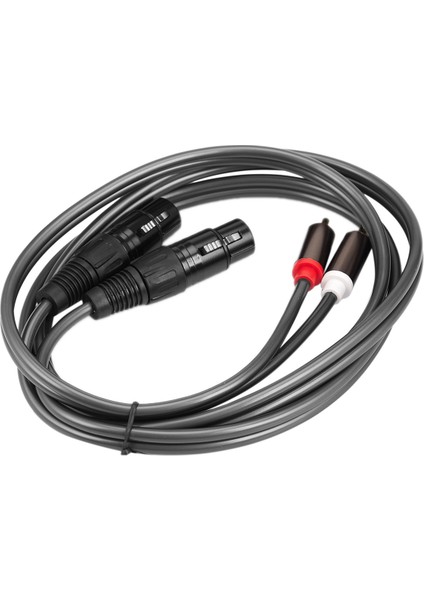 3x Çift Dişi Xlr - Rca Kablosu, Ağır Hizmet Tipi 2 Xlr Dişi Ila 2 Rca Erkek Yama Kablosu Hif Stereo Ses Bağlantı Kablosu (Yurt Dışından) fırsatları