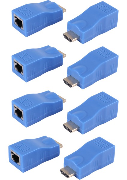 4x HDMI Extender&#39;dan RJ45 Lan Ağı Uzatma Verici Alıcı Tx Rx CAT5E Cat6 Ethernet Kablosu V1.4 30M 4K Hd Tv (Yurt Dışından)