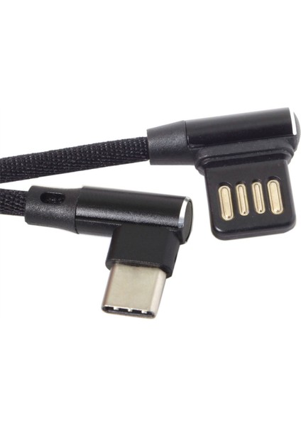 3x Usb-C 3.1 Tip-C Ila Sol Açılı 90 Derece USB 2.0 Veri Kablosu, Tablet ve Telefon Için Kollu Veri Kablosu 15CM (Yurt Dışından) fırsatları