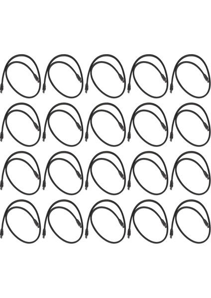 20X 50CM Sata 3.0 Iıı Sata3 7pin Veri Kablosu 6gb/s SSD Kabloları Naylonlu Kılıflı Premium Versiyonlu HDD Kablosu (Siyah) (Yurt Dışından)