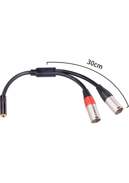 3.5mm Stereo Dişi Jak-Çift-Xlr 3 Pin Erkek Fiş Y Aux Aux Kablosu 3,5 mm Ila 3pin Xlr Y Mikrofon Kablosu (Yurt Dışından) fiyatları