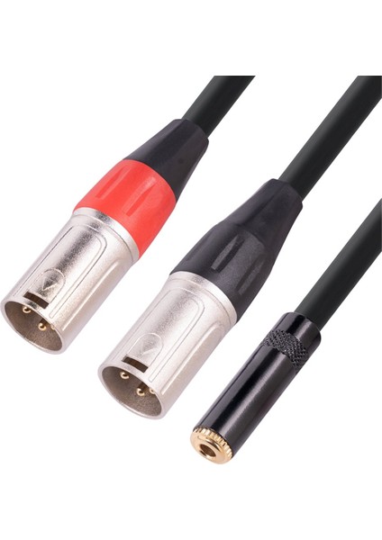 3.5mm Stereo Dişi Jak-Çift-Xlr 3 Pin Erkek Fiş Y Aux Aux Kablosu 3,5 mm Ila 3pin Xlr Y Mikrofon Kablosu (Yurt Dışından) modelleri