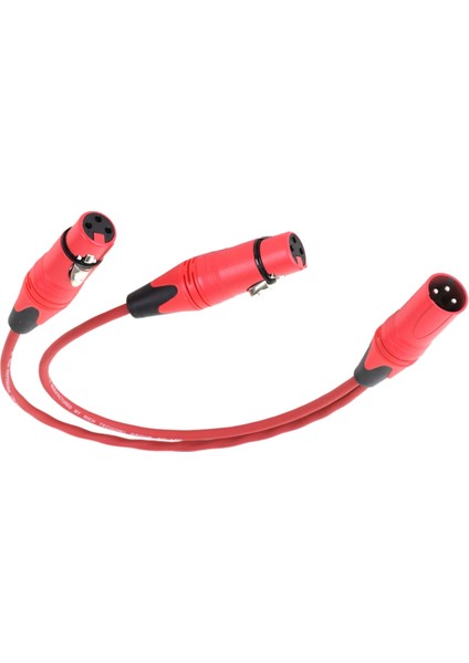 0.5m Kırmızı 3pin Xlr 1 Erkek Ila 2 Dişi Ses Uzantısı Kablosu Mikrofon Y Ayırıcı Ses Kordon Hattı Mikser Mikrofonu Için (Yurt Dışından) fiyatları