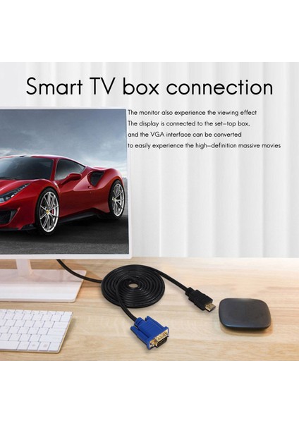 Hdtv HDMI Altın Erkek-Vga Hd-15 Erkek 15PIN Adaptör Kablosu 6ft 1.8m 1080P (Yurt Dışından) modelleri