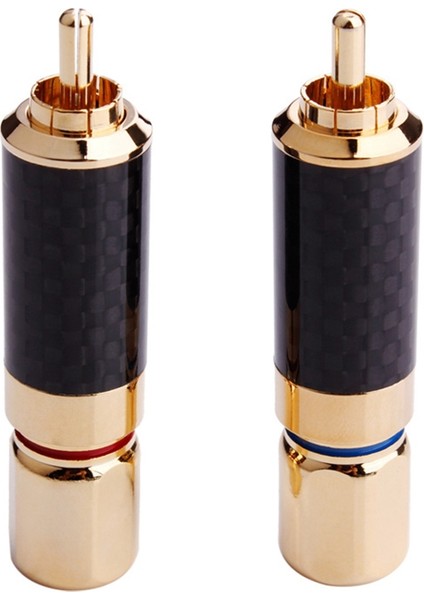 4 Pcs Hıfı Rca Fiş Yüksek Kaliteli Karbon Fiber 24K Altın Kaplama Rca Kablo Kablo Konnektör Adaptörü (Yurt Dışından) indirimleri