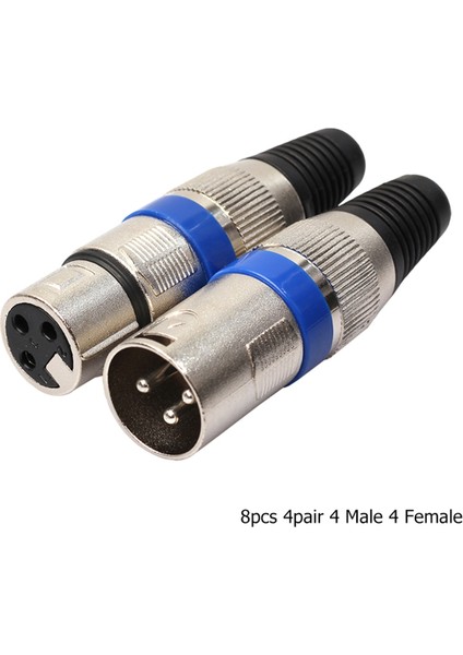 8 Çift Xlr Konnektör 3pin Audio Mikrofon Mikrofon Xlr Erkek Fiş Kadın Jack Adaptör (Yurt Dışından) modelleri